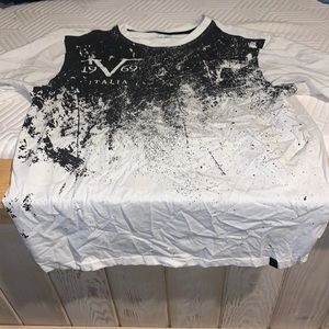 Italia T-Shirt White/Black Size XL US